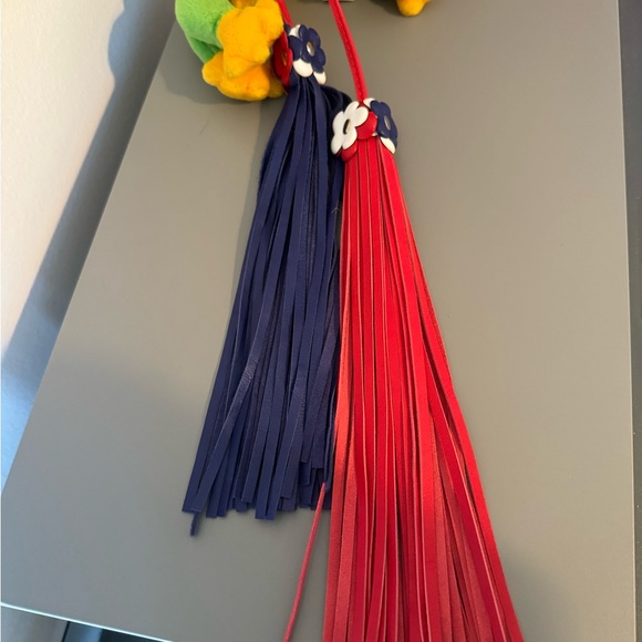 Leather Purse Charm Red, White & Blue - Picture 3 of 3